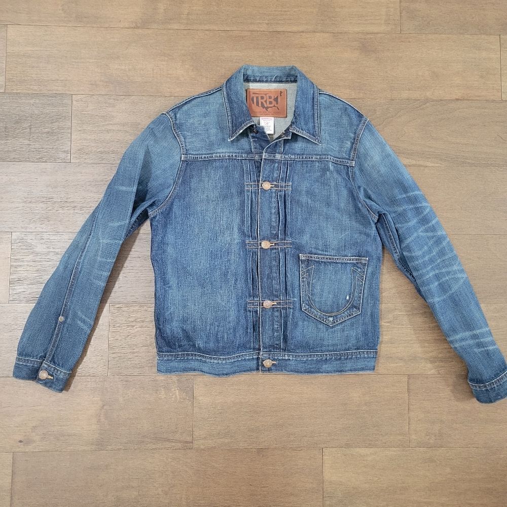TRUE Religion Jeans Denim jacket pony express cinch Iron Horse XL